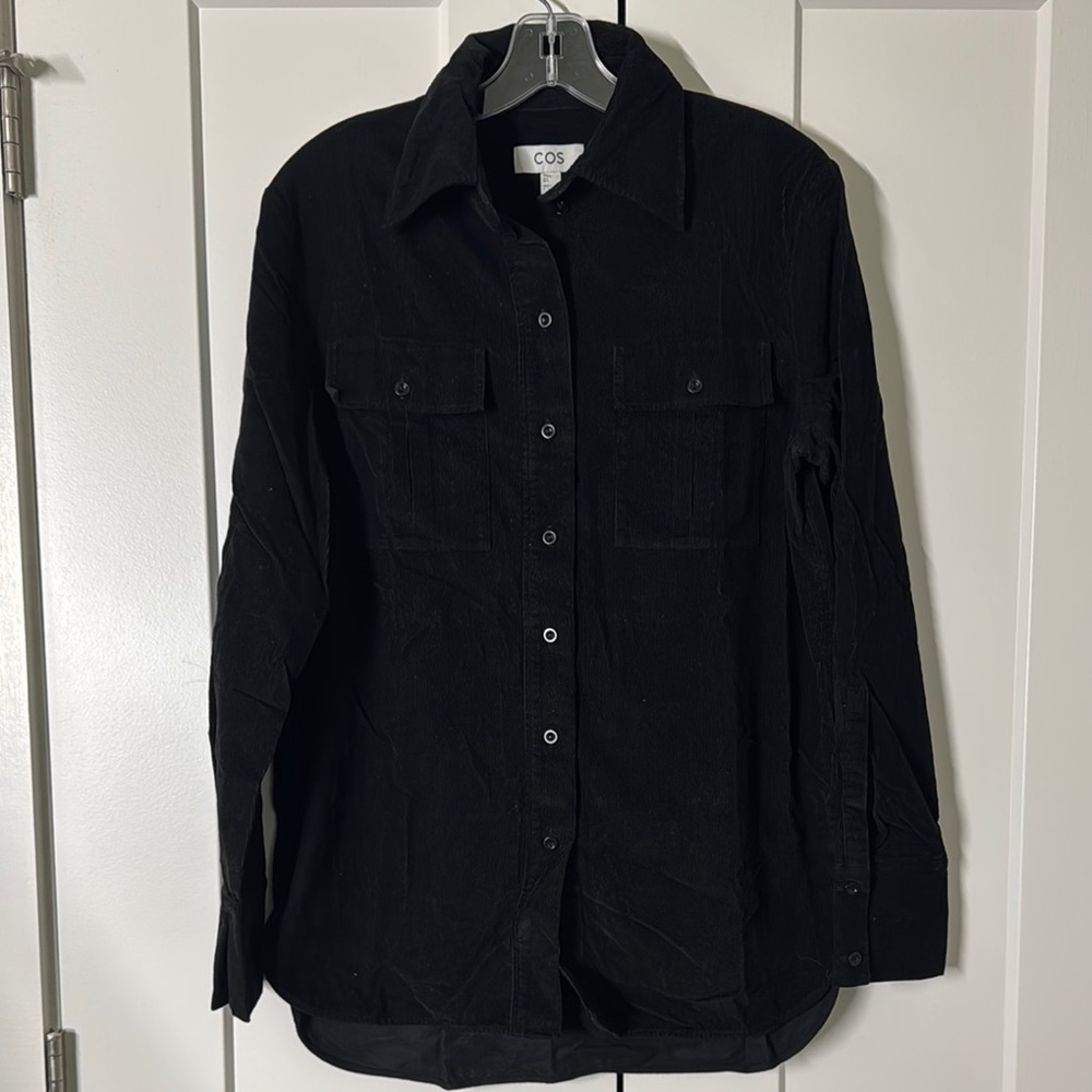COS Black Corduroy Shirt